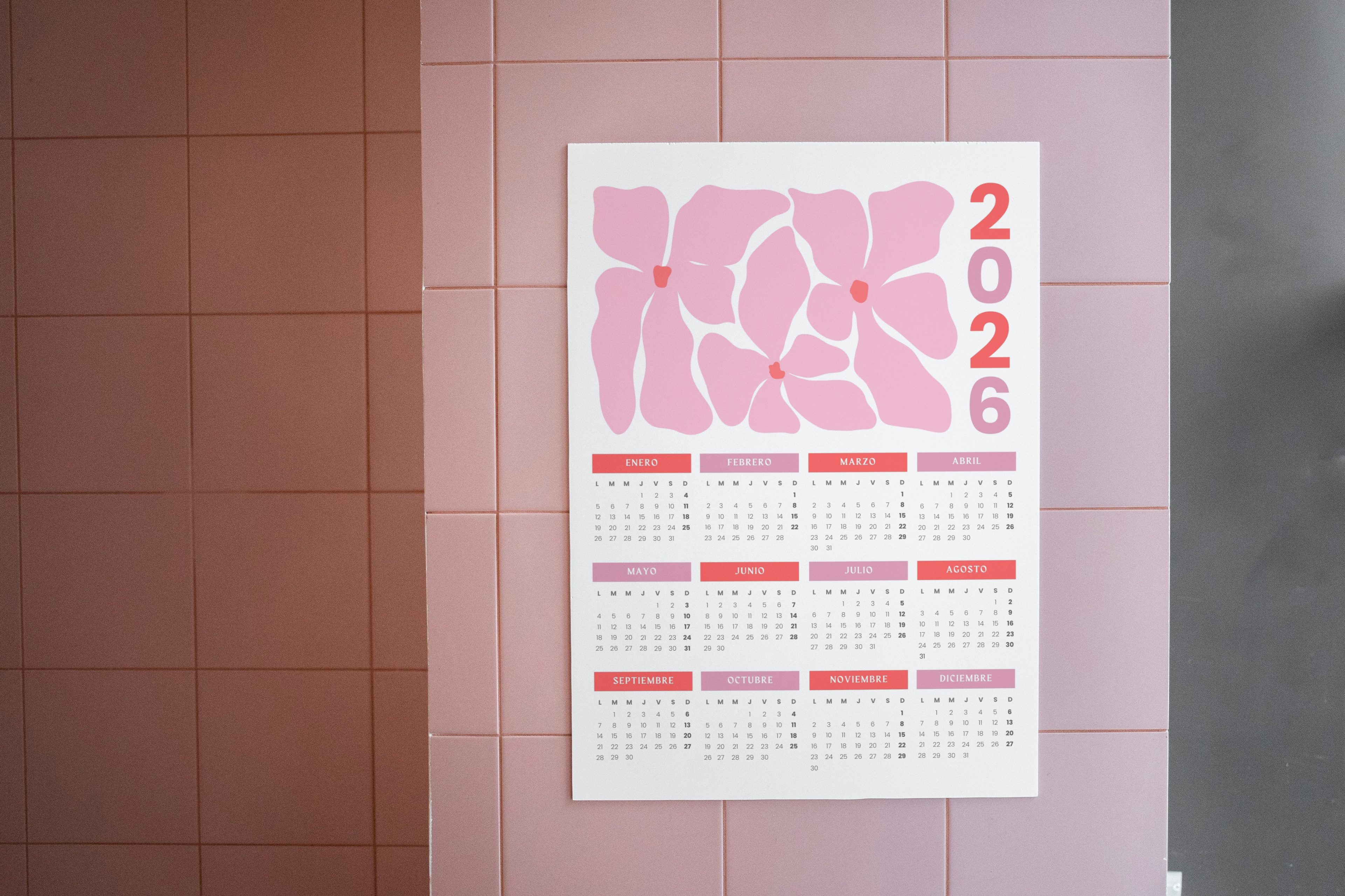 🌈 Calendario Vertical 2026 – Colorido y siempre a la vista - 2x1 OFERTA